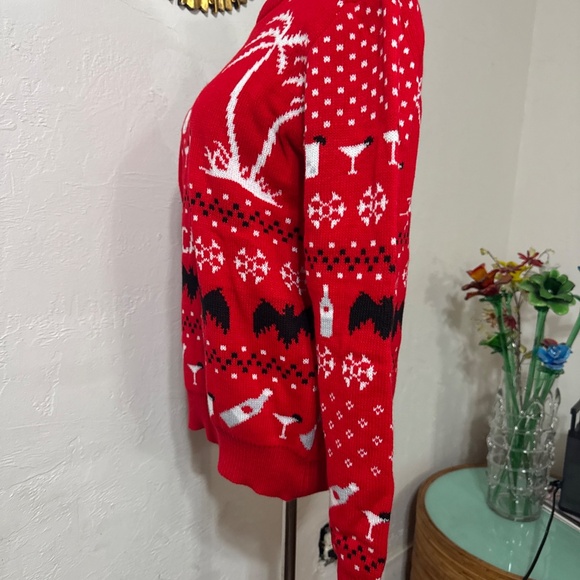 Livpassionately Bacardi Rum Ugly Christmas Holiday Sweater Halloween Men's Sz M - Picture 2 of 13
